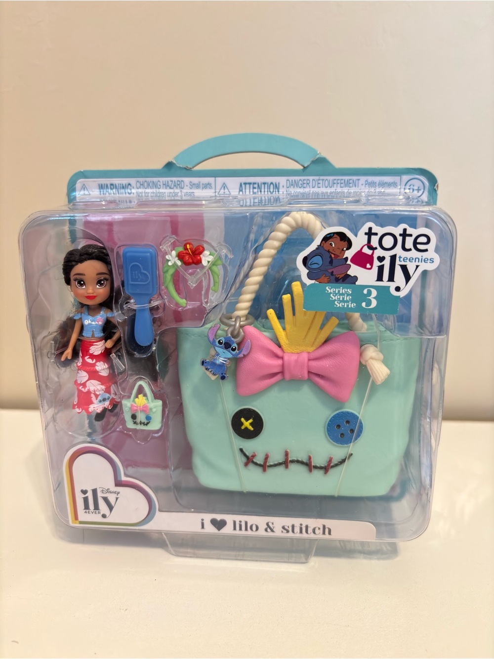 Disney Ily, I ❤️ Lilo & Stitch, Mint Handbag Playset with Pink Bow